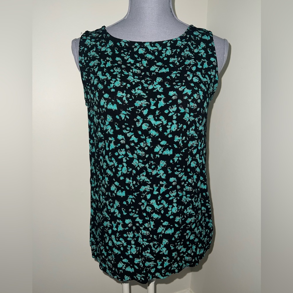 Carole Little Black and Blue Blouse Tank Top